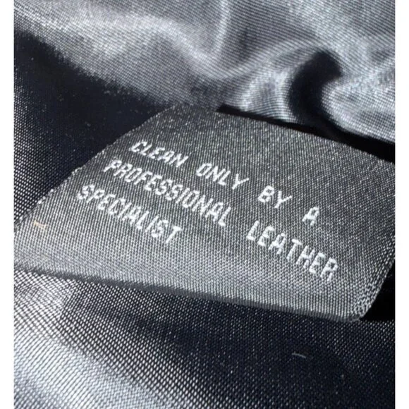 Katiana Couture Black Leather Blazer Jacket Womens Large Button-Up Lined Coat - Picture 8 of 8